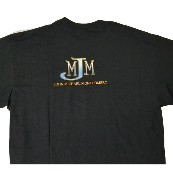 Vintage JOHN MICHAEL MONTGOMERY JMM Tour 1995 Double Sided Nice Man T-Shirt XL - Picture 8 of 8